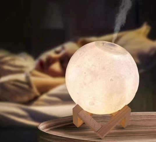 Luminária Lua 3D com Humidificador & Difusor de Óleos Essenciais